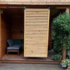 Sliding Outdoor Sunscreen for Terraces - Natural wood