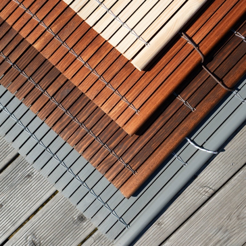 Wooden Pergola Blind - Cherry